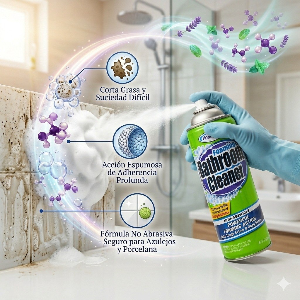 LIMPIADOR DE BAÑO ESPUMOSO DESINCRUSTANTE EN SPRAY HOMEBRIGHT 369G