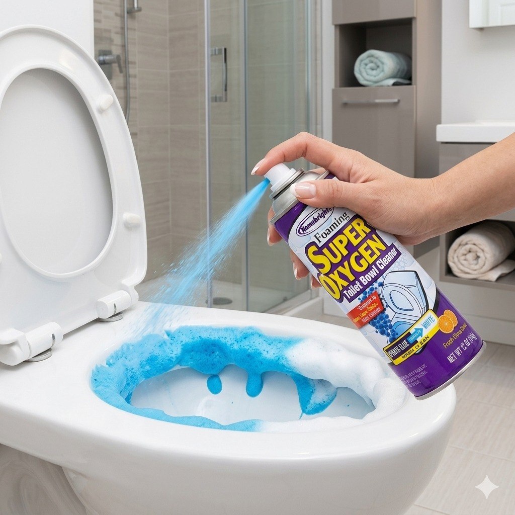 LIMPIADORA DE INODOROS EN SPRAY ESPUMOSO HOMEBRIGHT 340G