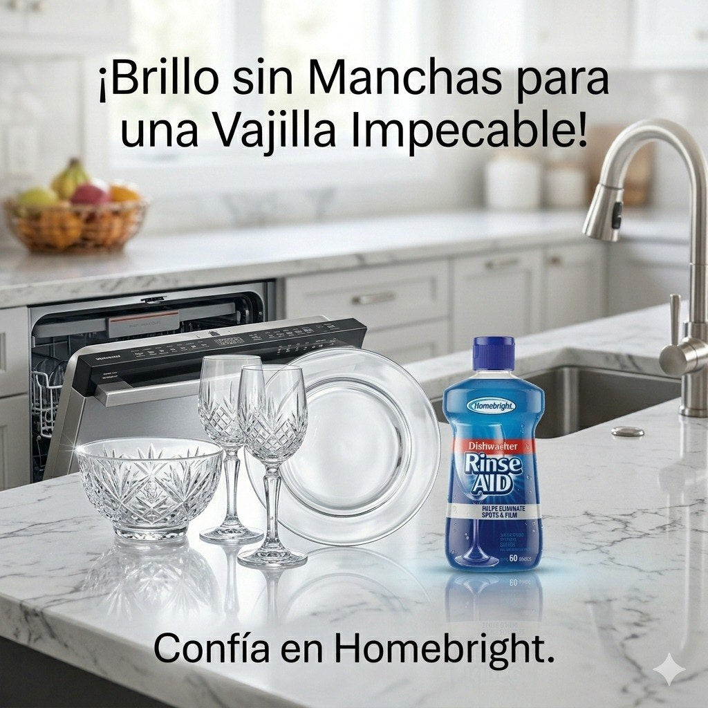 AGENTE ABRILLANTADOR Y ACLARADOR PARA LAVAR TRASTES HOMEBRIGHT 177ML