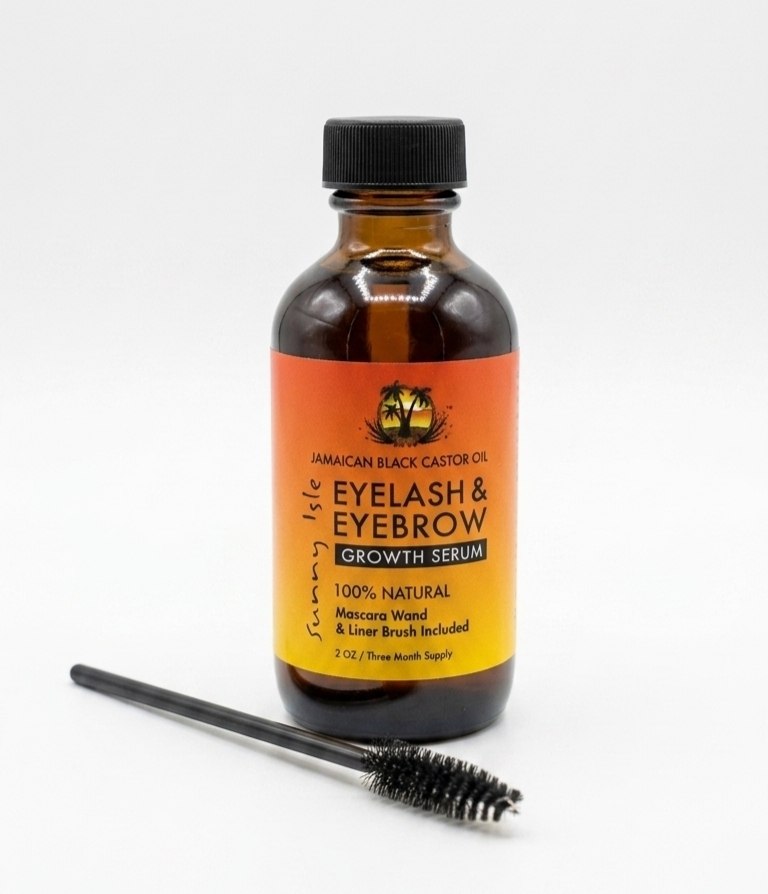 SUERO PARA CRECIMIENTO DE PESTAÑAS Y CEJAS DE ACEITE DE RICINO NEGRO SUNNY ISLE 60ML