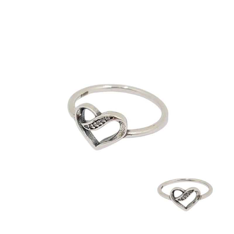 ANILLO DE PLATA 9.25 PARA DAMA CON FORMA DE CORAZON