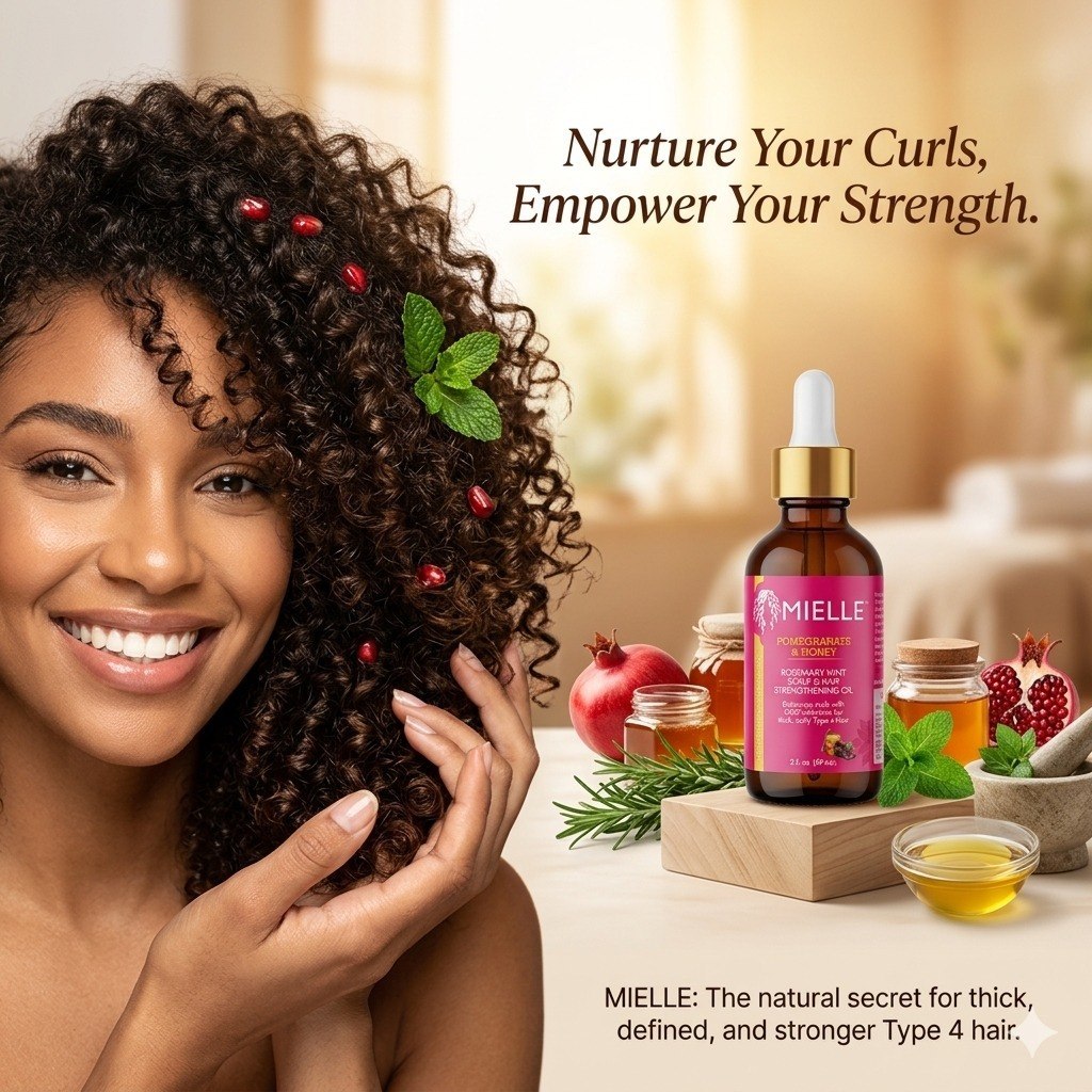 ACEITE PARA EL CABELLO FORTALECEDOR CON EXTRACTO DE GRANADA Y MIEL MIELLE 59ML