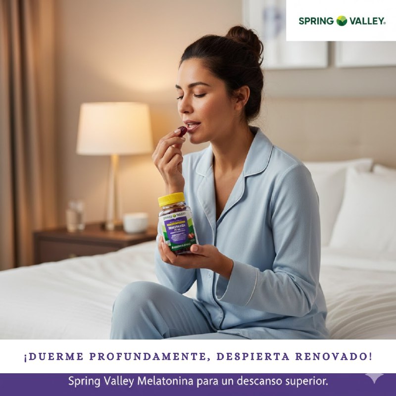 VITAMINAS EN GOMITAS PARA ADULTOS DE MELATONINA PARA DORMIR BIEN SPRING VALLEY 60UND
