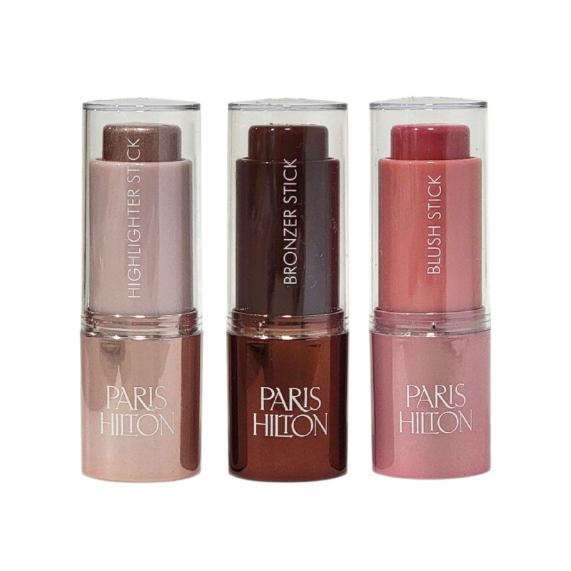 CONTORNO DE MAQUILLAJE EN SET DE 3 PIEZAS, QUE ILUMINA LOS PUNTOS DEL ROSTRO CON ACABADO NATURAL PARIS HILTON 6.5GX3