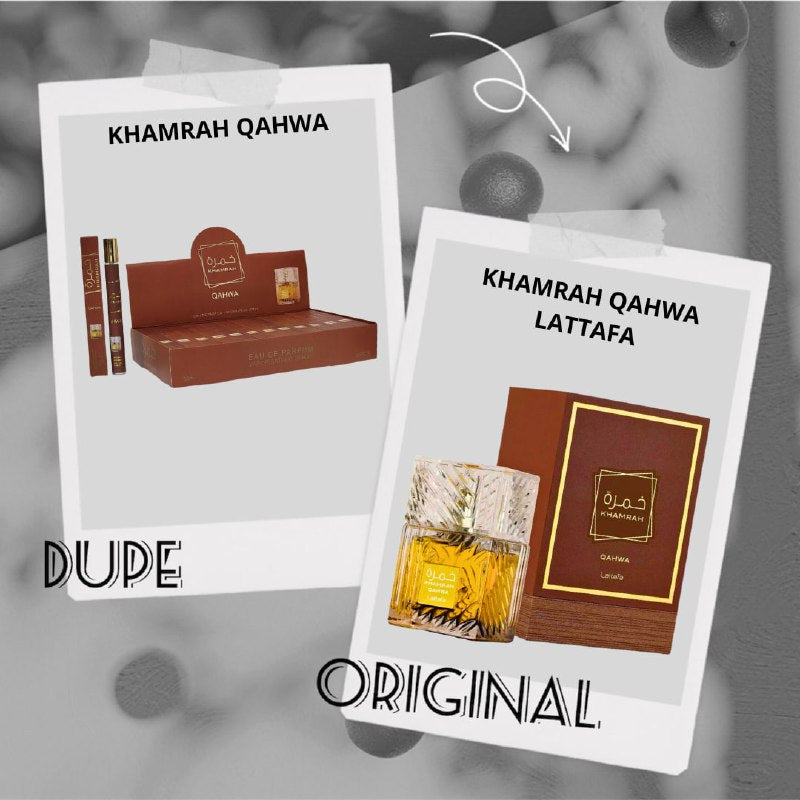 PERFUME EN TUBO PARA HOMBRE KHAMRAH QAHWA EDP 35ML (H) (AROMA SIMILAR LATTAFA KHAMRAH QAHWA)