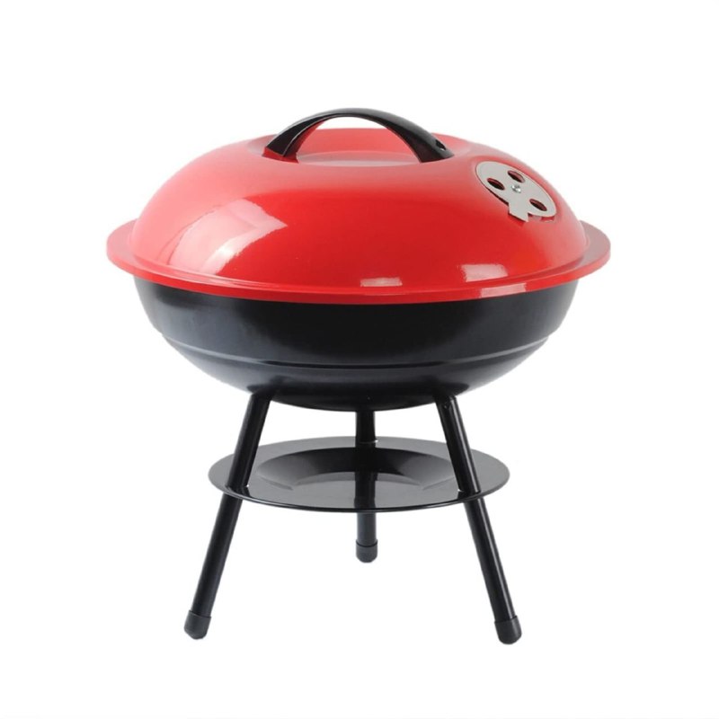 MAQUINA PARRILA PORTATIL DE CARBON PARA BARBACOA DE ACERO ESTAMPADO 39CM ALTO