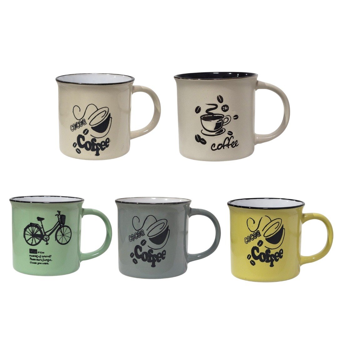 TAZA DE CERAMICA CLASICA PREMIUM CON ACABADO FILTRADO 7CM