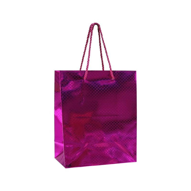 BOLSA DE REGALO PEQUEÑA REFLECTIVA 23X18X10CM