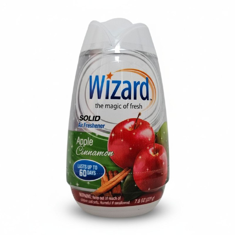AMBIENTADOR AROMATIZANTE DE GEL SOLIDO DE MANZANA Y CANELA WIZARD 221G