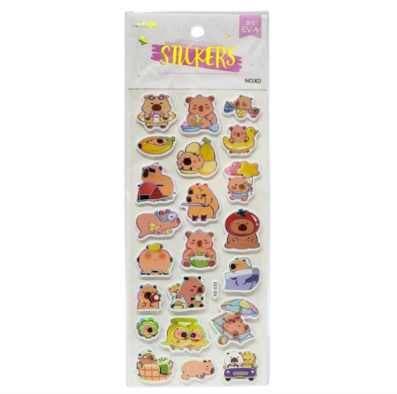STICKERS DE DECORACION PEGATINAS DE CAPIBARA 3D