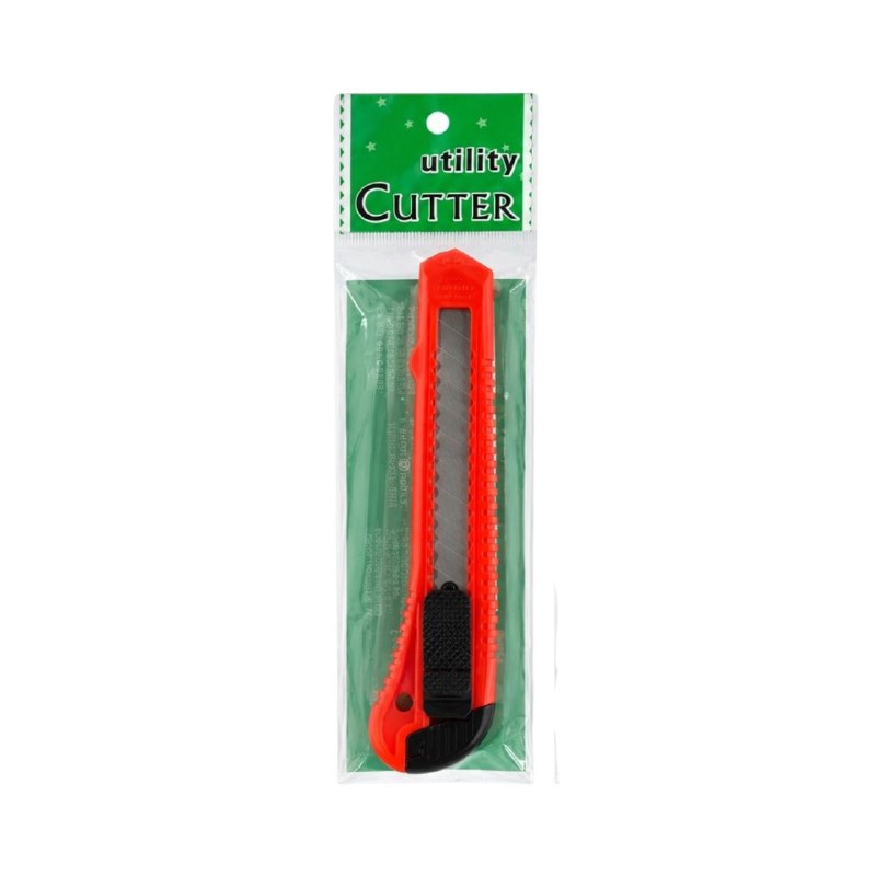 CUTTER RETRACTIL HOJA SEGMENTADA CON MANGO ERGONOMICO 4 COLORES