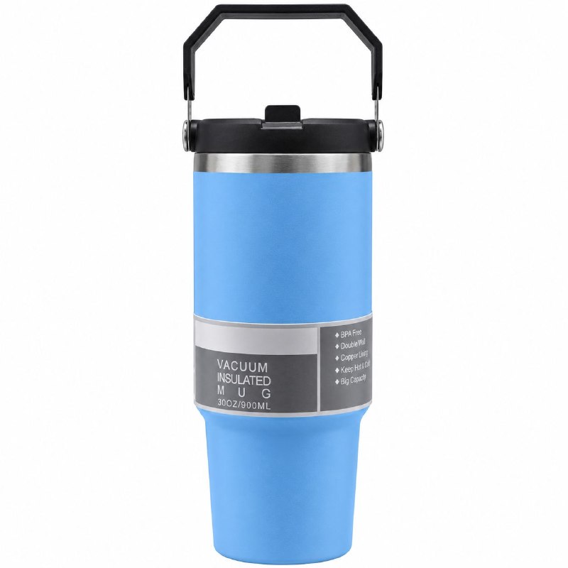 VASO TERMICO CON ASA Y TAPA 30OZ
