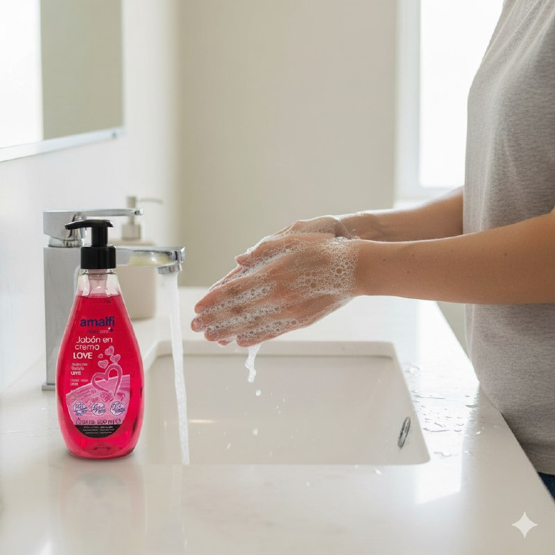 JABON DE MANOS CON AROMA A ROSAS SUAVIZANTE AMALFI 500ML