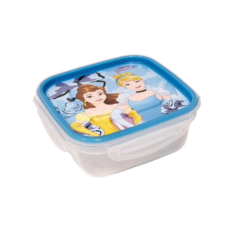 RECIPIENTE PANA PARA ALIMENTOS PARA NIÑAS CON DISEÑO DE PRINCESAS KENDY 7X16X16CM