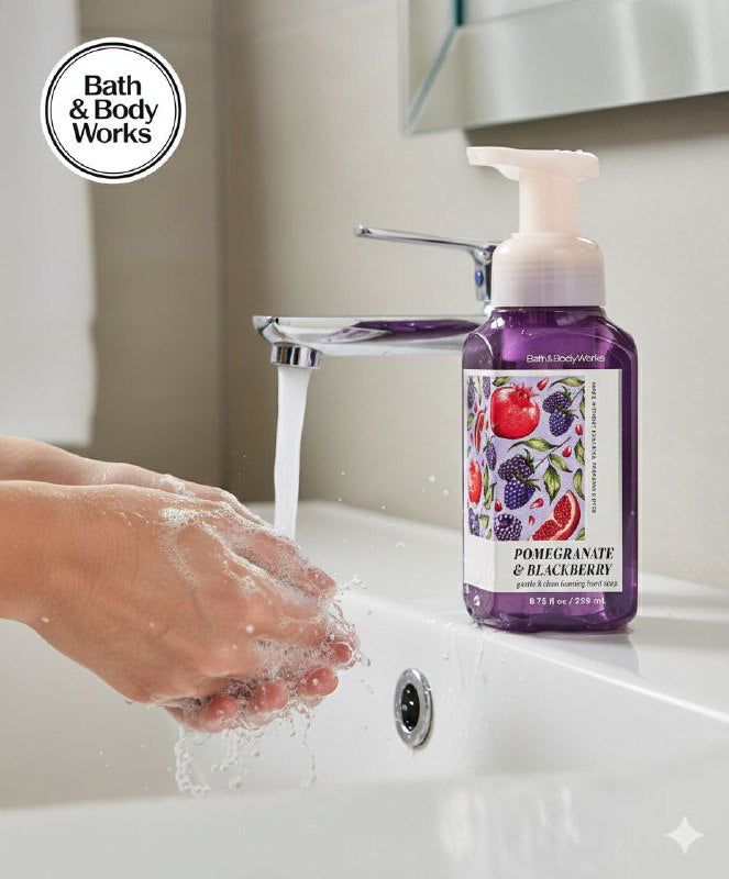 BATH & BODY WORKS JABON DE MANOS SUAVE Y LIMPIO POMEGRANATE & BLACKBERRY 259ML