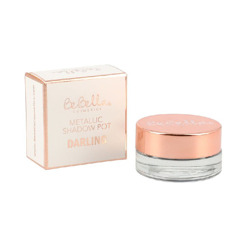 SOMBRA DE MAQUILLAKE METALICAS EN CREMA CON REFLEJOS, OBTIENE LA MEJOR PIGMENTACION BEBELLA COSMETICS METALLIC SHADOW POT DARLING 4G
