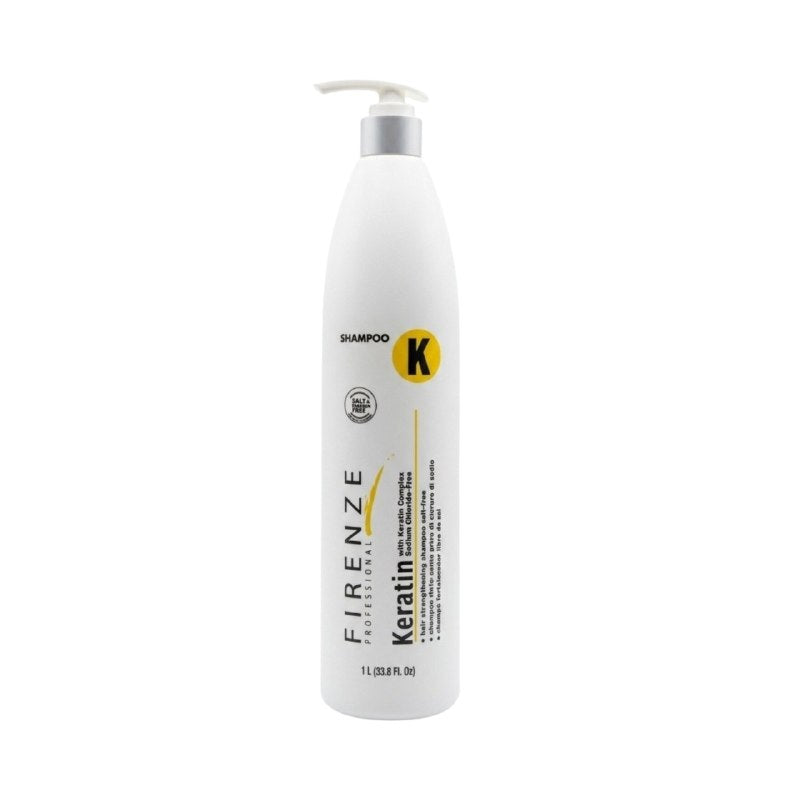 SHAMPOO FORTALECEDOR LIBRE DE SAL CON QUE HIDRATA Y REPONE LA QUERATINA FIRENZE 1L