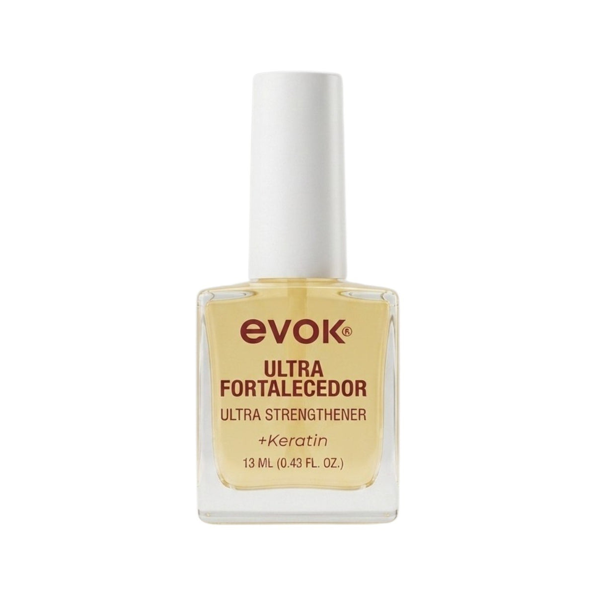 ESMALTE DE UÑAS RATAMIENTO DUAL DE MÁXIMA RESISTENCIA Y PROTECCIÓN DE USO DIARIO BASE Y BRILLO FORTALECEDOR EVOK 13 ML