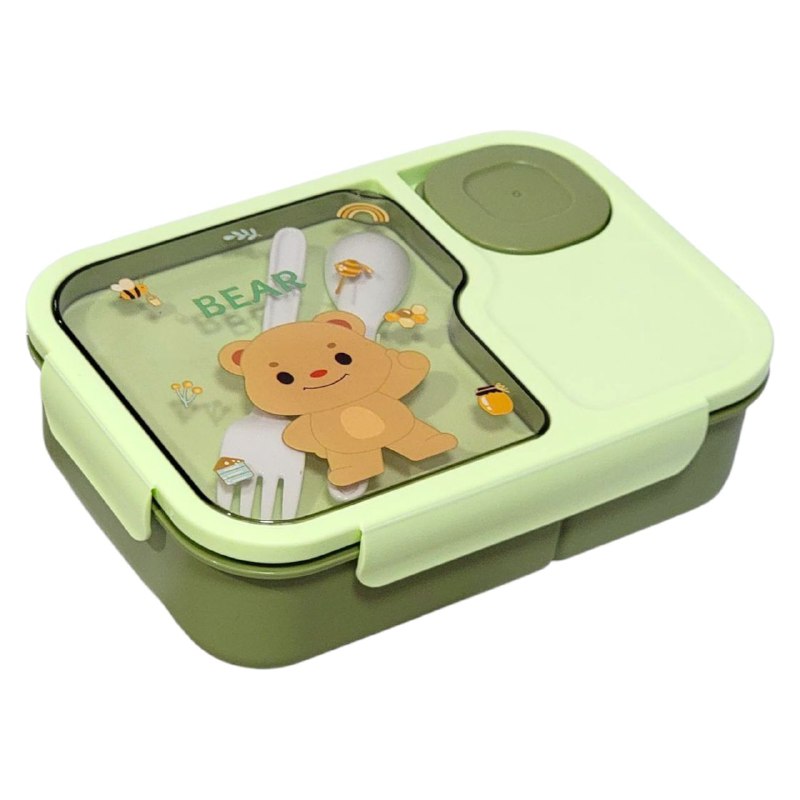SET DE LONCHERA CON SEPARADOR, CUBIERTOS Y RECIPIENTE PARA SALSA PARA NIÑOS
