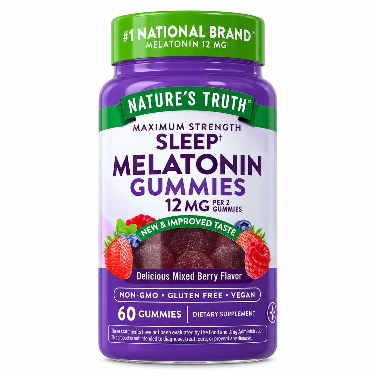 VITAMINAS EN GOMITAS PARA EL SUEÑO SABOR FRUTOS MIXTOS NATURE'S TRUTH SLEEP MELATONIN GUMMIES 60 GOMITAS