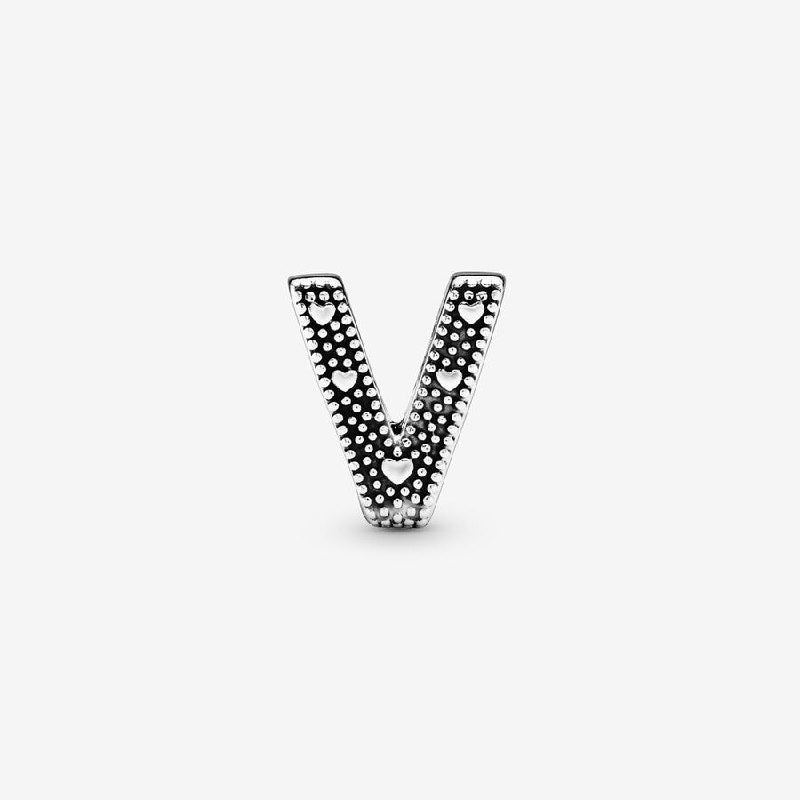 PCHARM787$V LETRA V PANDORA PLATA 9.25