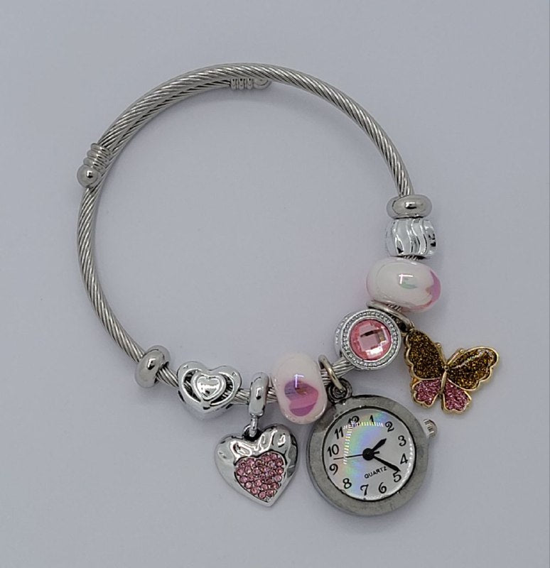 RELOJ ECONOMICO TIPO PANDORA PARA DAMA
