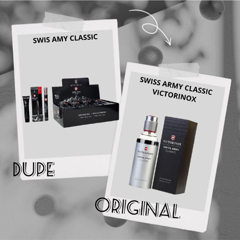 SET PERFUME EN TUBO PARA HOMBRE MYSTICAL SWIS AMY CLASSIC 16 EDP 35ML, SHOWER GEL 40ML (H)