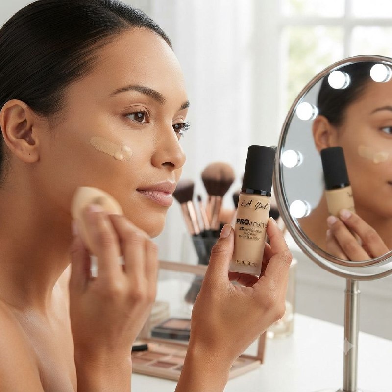 BASE MAQUILLAJE LIQUIDA MATE LARGA DURACION TONO GLM673 BEIGE PRO.MATTE HD L.A. GIRL 30ML