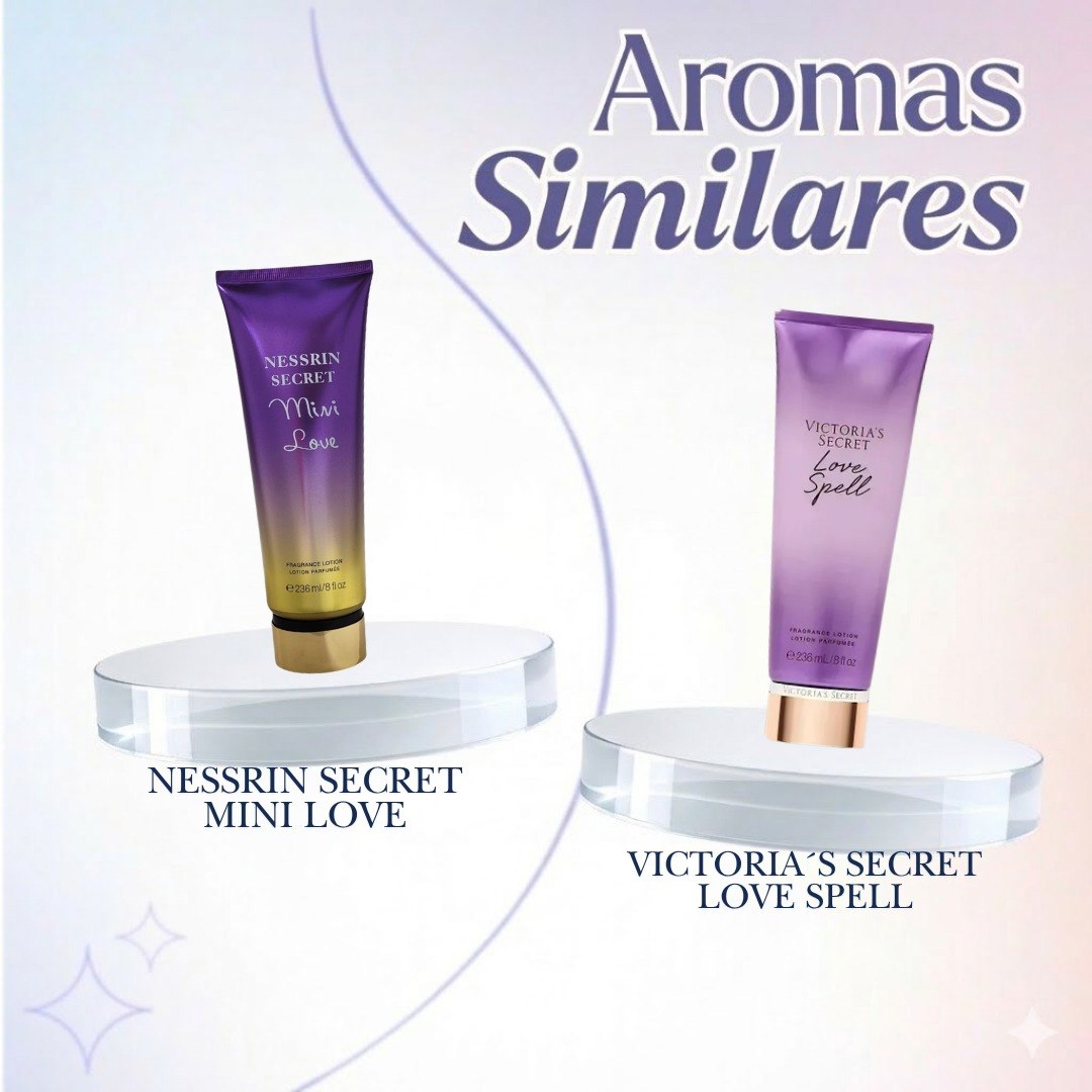 CREMA CORPORAL NESSRIN SECRET MINI LOVE 236ML (M) (AROMA INSPIRADO EN VICTORIAS SECRET LOVE SPELL)