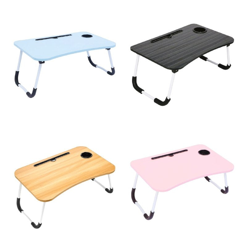 MESA PLEGABLE PORTATIL MULTIUSOS ERGONOMICA PARA CAMA 60X40X27CM