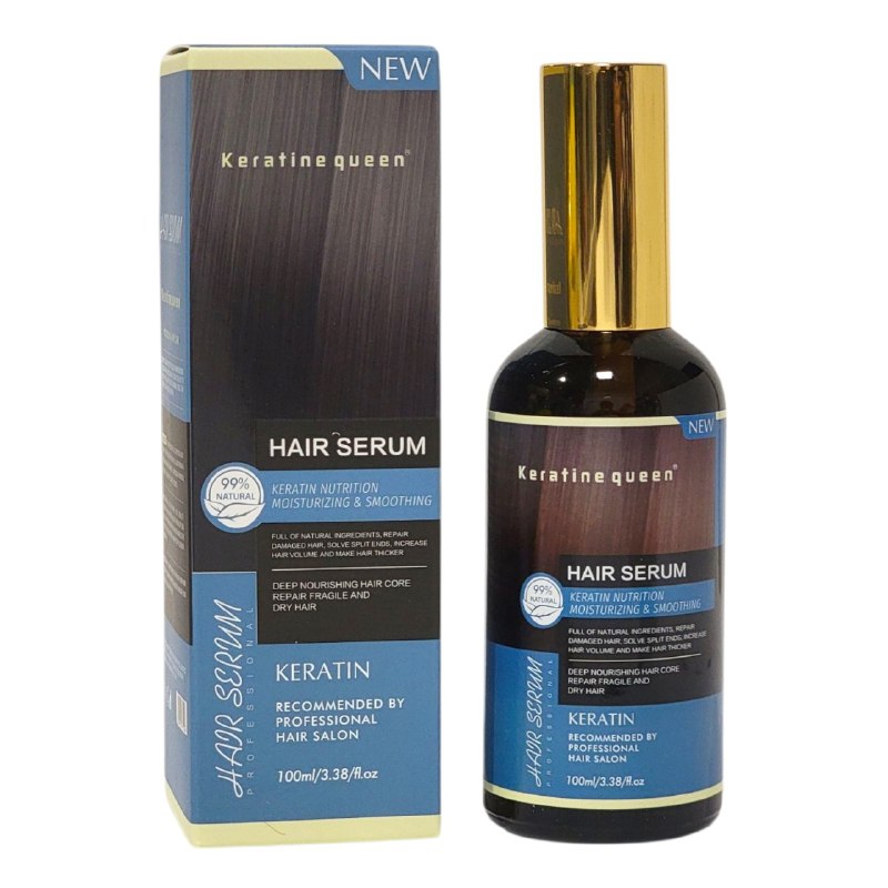 SUERO PARA EL CABELLO CON QUERATINA HIDRATANTE ALISANTE KERATINE QUEEN 100ML
