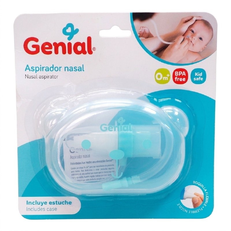 ASPIRADOR NASAL PARA BEBES QUE ELIMINA SUAVEMENTE LA MUCOSIDAD GENIAL 11CM