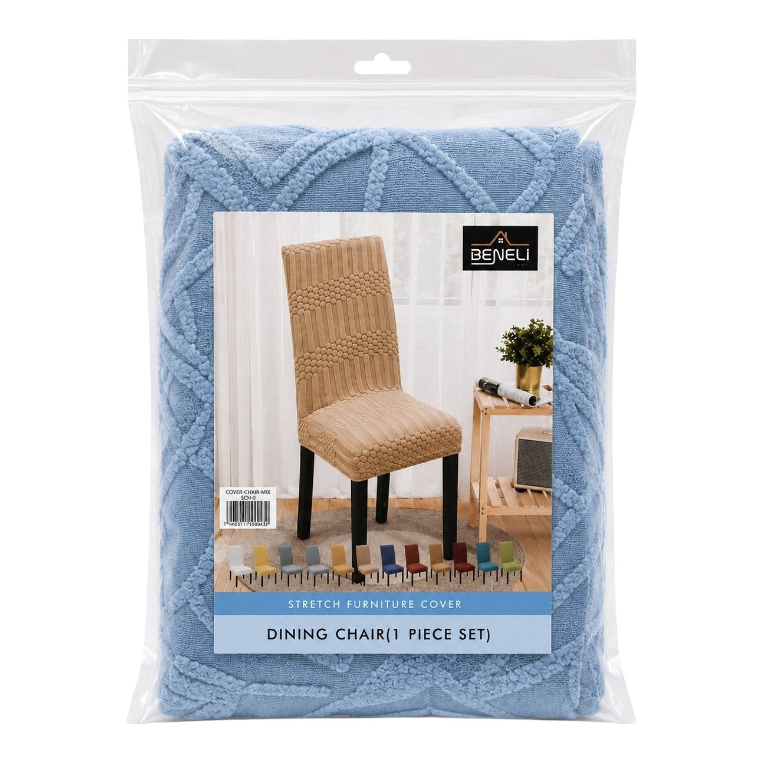 FUNDA ELÁSTICA PROTECTORA Y RENOVADORA PARA SILLAS DE COMEDOR BENELI HOME AJUSTABLE