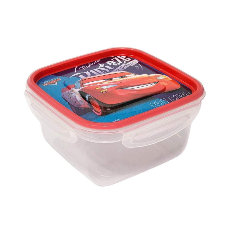 RECIPIENTE PANA PARA ALIMENTOS PARA NIÑOS CON DISEÑO DE CARS