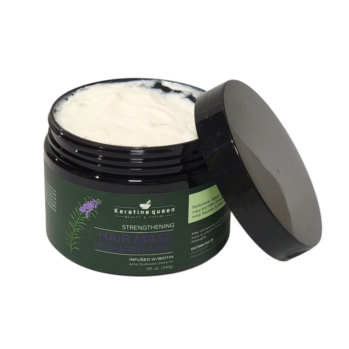 MASCARILLA PARA EL CABELLO DE ROMERO Y MENTA CON BIOTINA KERATINE QUEEN 340G