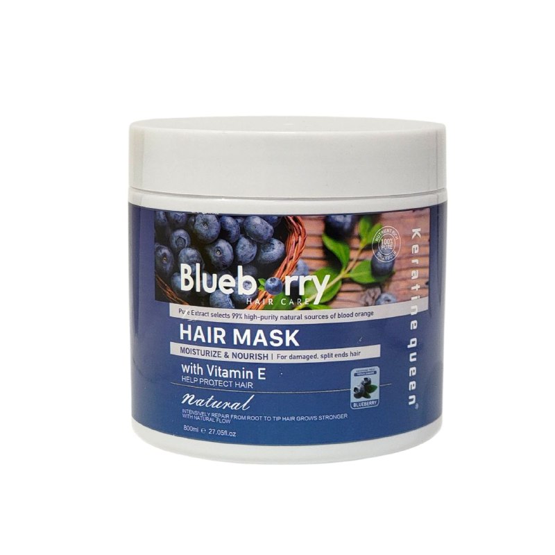 MASCARILLA PARA EL CABELLO ARANDANO HIDRATANTE Y NUTRITIVA KERATINE QUEEN 800ML