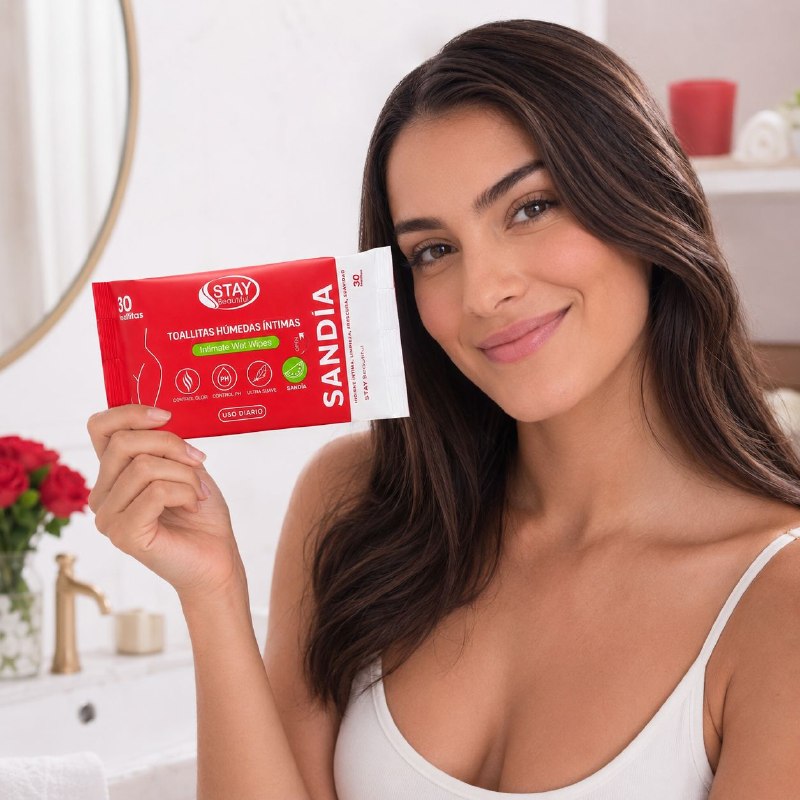TOALLITAS HUMEDAS INTIMAS PARA CONTROL DEL PH Y OLORES CON AROMA A SANDIA 30UND STAY BEAUTIFUL