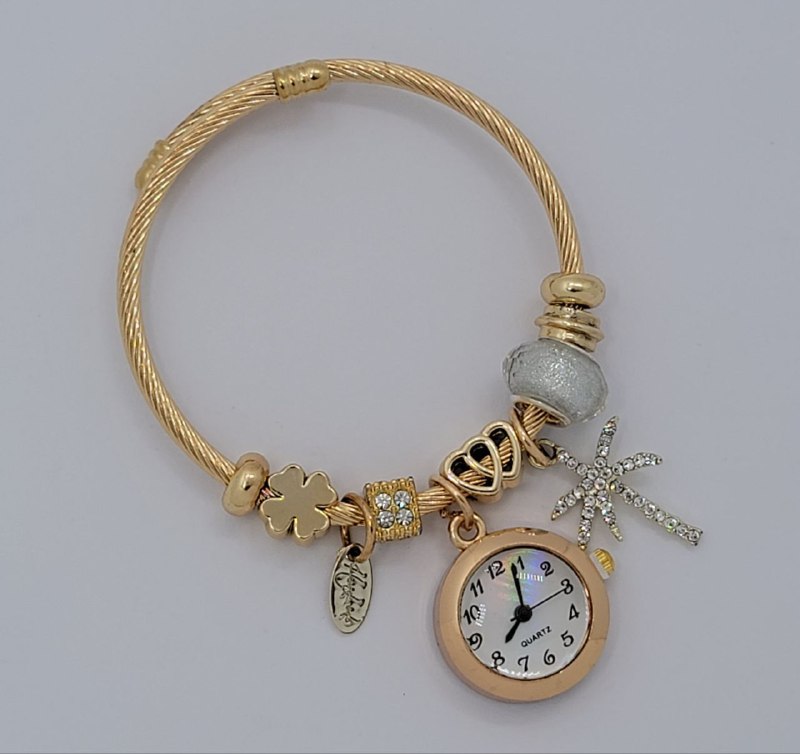 RELOJ ECONOMICO TIPO PANDORA PARA DAMA