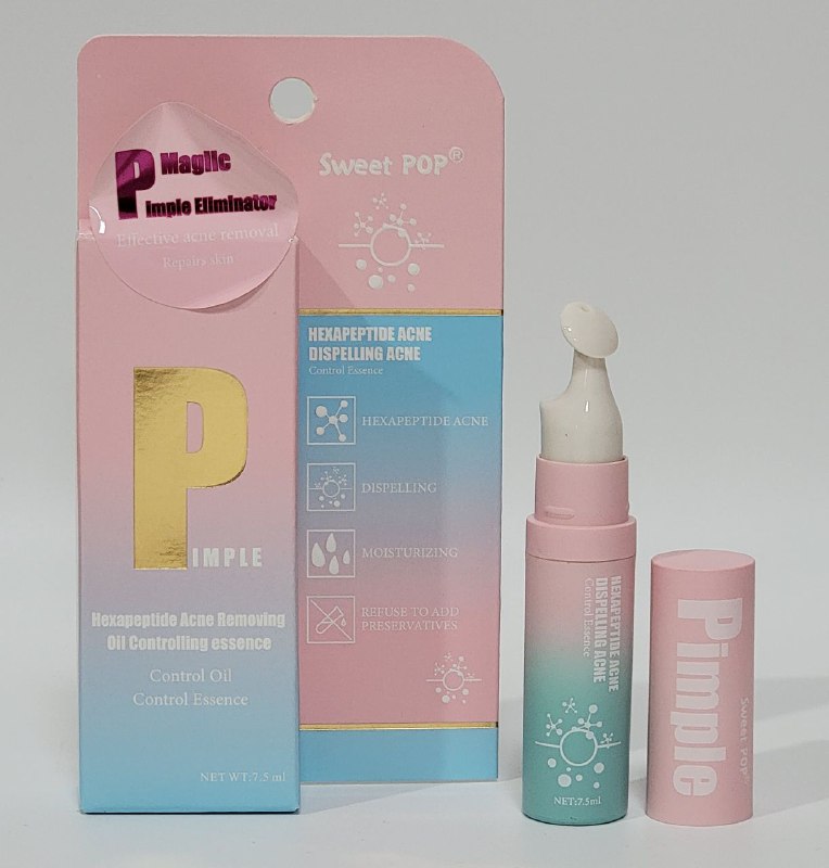 SUERO FACIAL ESENCIA HEXAPEPTIDE PARA CONTROLAR GRASA Y ELIMINAR EL ACNE Y REPARA LA PIEL MAGIIC PIMPLE 7.5ML