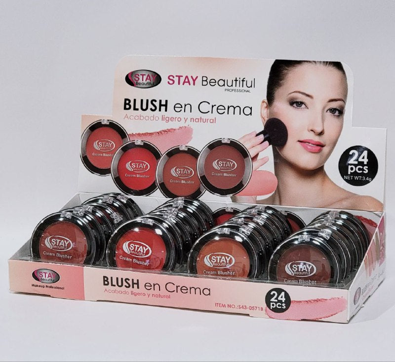 BLUSH EN CREMA DE ACABADO LIGERO Y NATURAL, 4 TONOS BEAUTIFUL PROFESSIONAL 3.4G