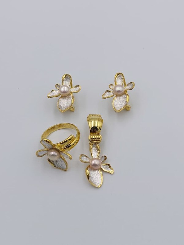 SET DE JOYERIA ARTESANAL DE PLATA 9.25 DE PERLA BARROCA ALESET025