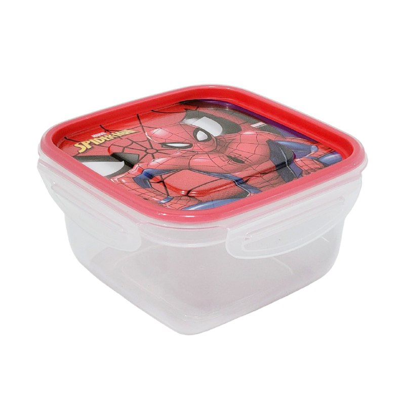 RECIPIENTE PANA PARA ALIMENTOS INFANTIL CON DISEÑO DE SPIDERMAN 9X16X16CM