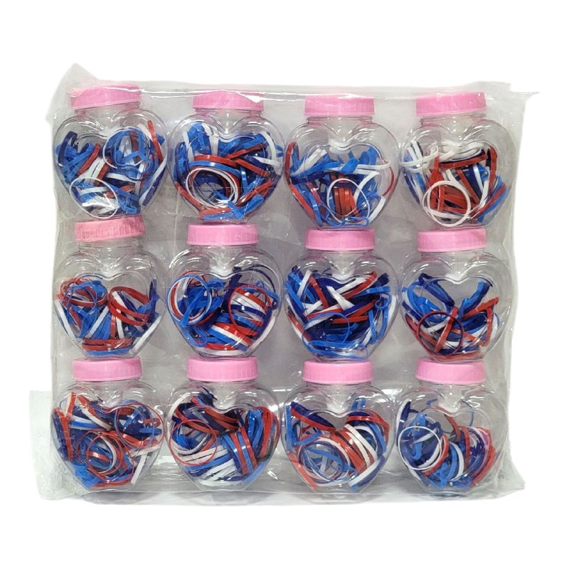 COLA, LIGAS HULES PARA EL CABELLO EN BOTECITO, PAQUETE DE 12 BOTES PARA EL DIA A DIA Y PARA TODO TIPO DE CABELLO