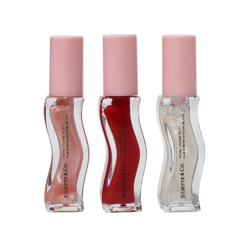 SET DE ACEITE LABIAL INFUNDIDO CON MIEL SUAVIZA E HIDRATA TODO EL DIA 3PCS JULIETTE & CO 8MLX3 (DUPE DE GISOU)