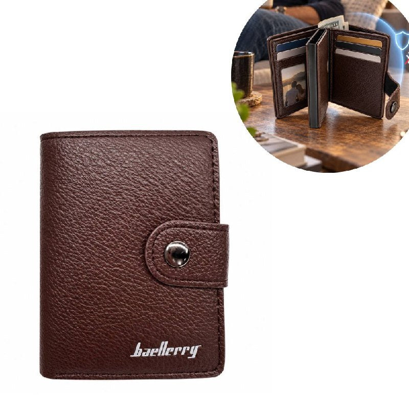 BILLETERA COMPACTA CON TARJETERO Y PROTECCION RFID BAELLERRY 9X8CM