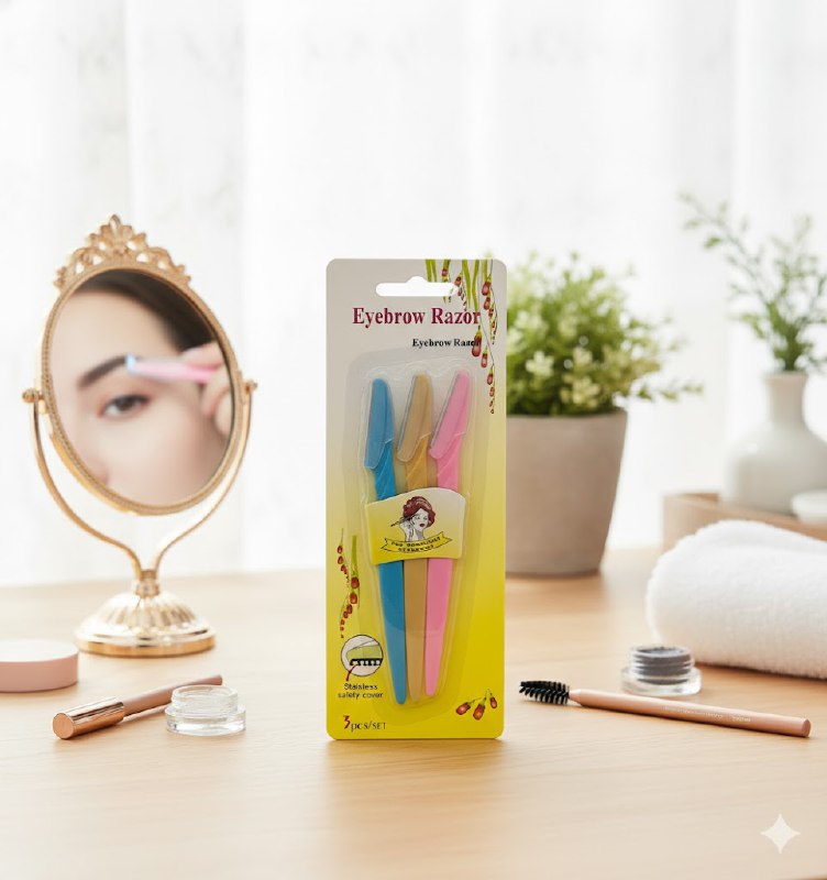 NAVAJAS AFEITADORAS PARA CEJAS EN SET DE 3 PIEZAS