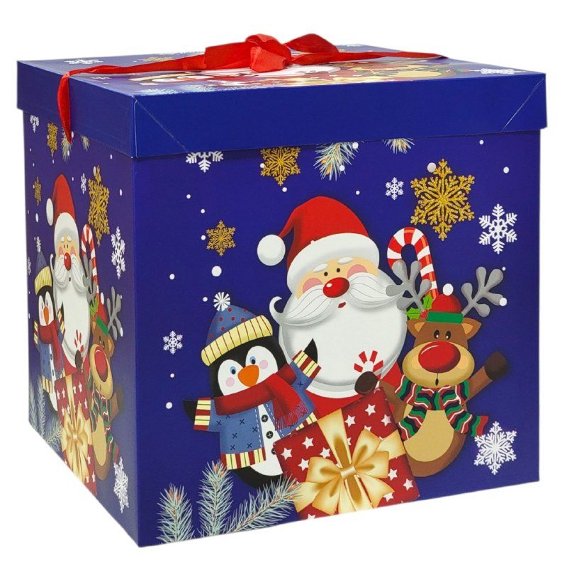 CAJA DE REGALO NAVIDEÑA EXTRA GRANDE 30X30CM