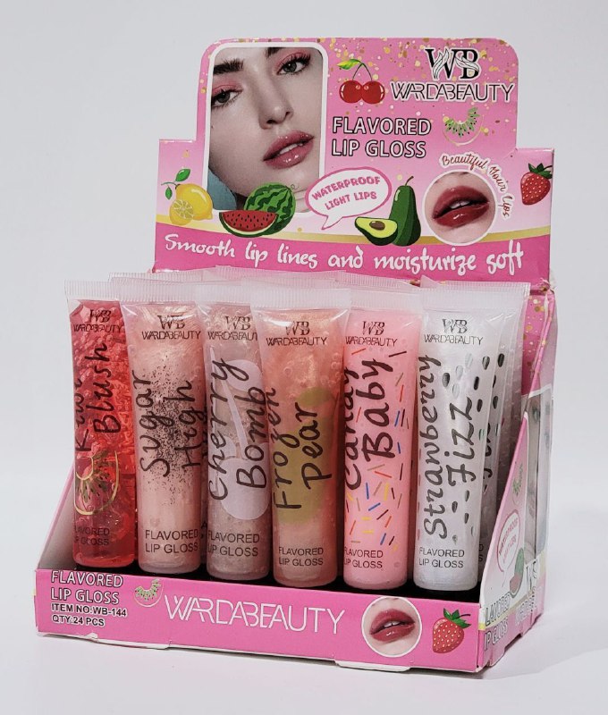 BRILLO LABIAL CON AROMA Y SABOR FRUTAL WARDABEAUTY (DUPE DE VICTORIAS SECRET)
