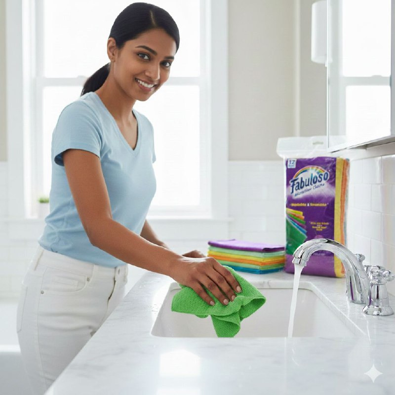 TRAPO DE MICROFIBRA MULTIUSOS EN PAQUETE DE 12 PIEZAS FABULOSO 33.02CM X 33.02CM