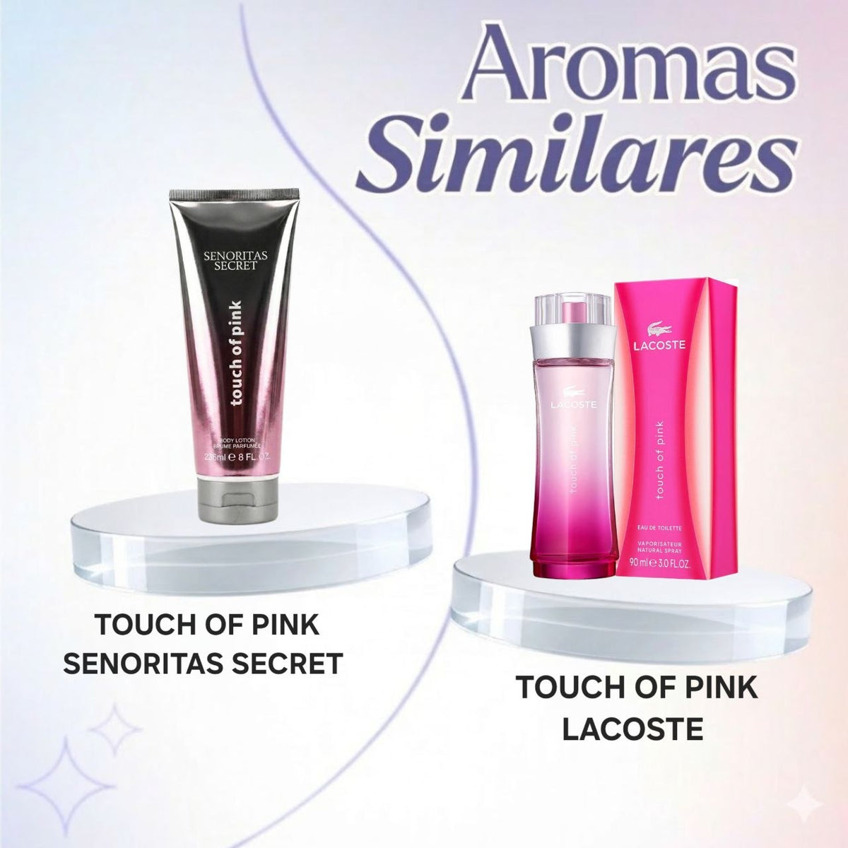 CREMA TOUCH OF PINK SENORITAS SECRET 236ML (M) (AROMA SIMILAR A LACOSTE TOUCH OF PINK)